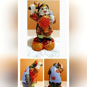 Japanese Kutani Daikoku (one of the 7 lucky Gods) Marked "Kutani" Figurine